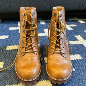 Madewell lace up leather boots